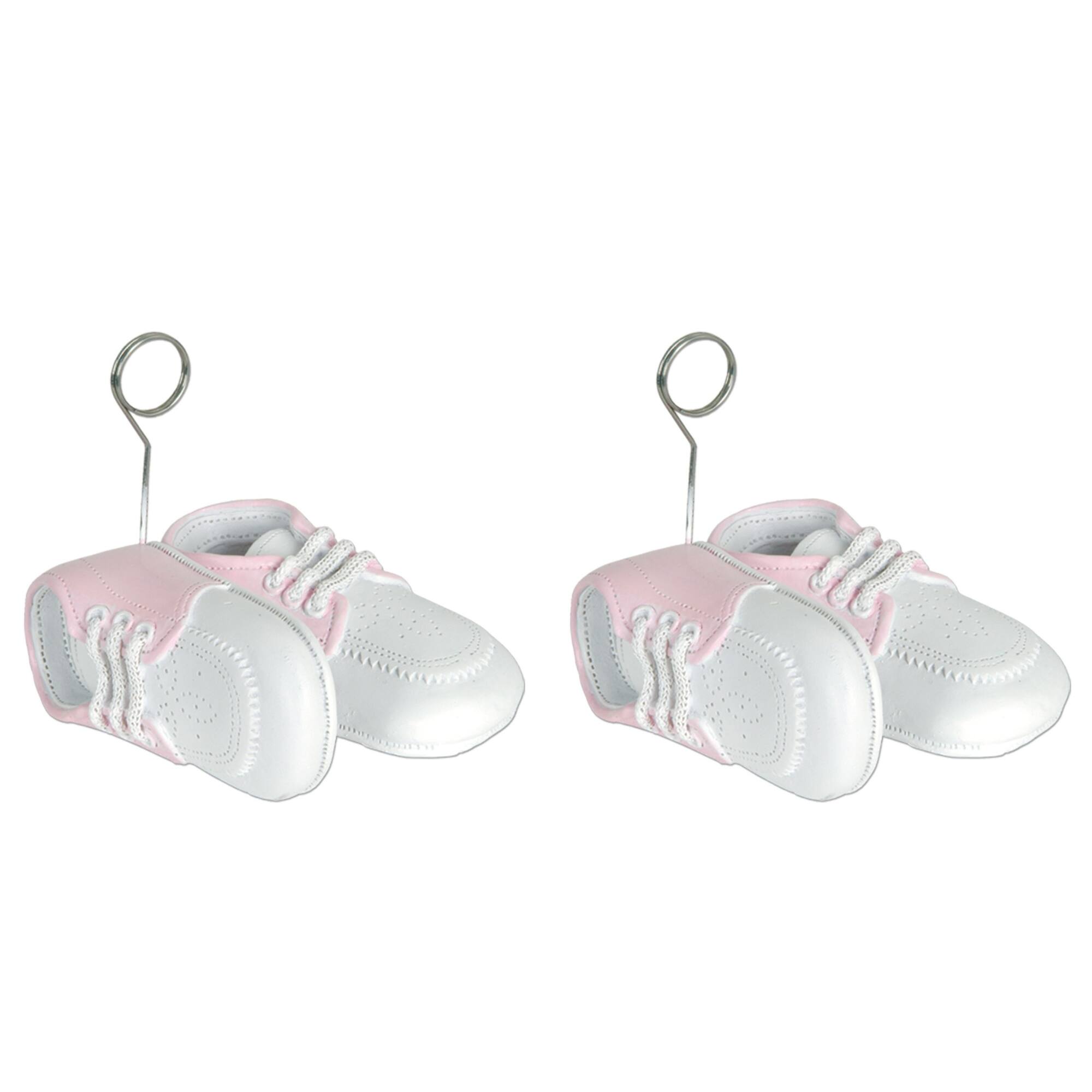 Beistle 6oz. Pink Baby Shoes Photo Balloon Holders, 2ct.